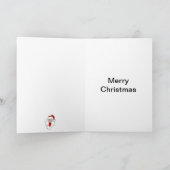 Geheime kerstman met kerstgroen feestdagen kaart (Binnen)