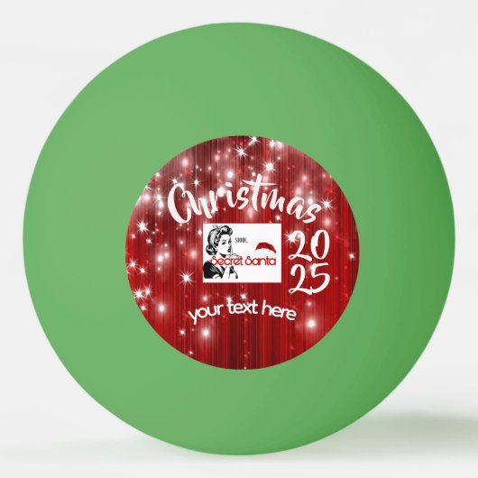 Geheime Kerstman Ping Pong Bal Pingpongbal (Voorkant)