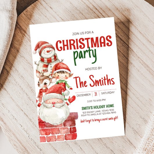 Geheime Kerstman Rendier Elf Kerstfeest Kaart