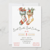 Geheime Kerstman, Sock Swap, Exchange Holiday Part Kaart (Voorkant)