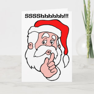 Geheime Kerstman Sssshhhh!! Feestdagen Kaart