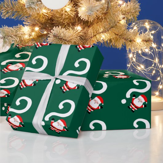 Geheime Kerstman vraagteken Kerstmis  Cadeaupapier (Feestdagen)