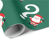 Geheime Kerstman vraagteken Kerstmis  Cadeaupapier (Rol Hoek)