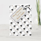 Geheime Kerstman - Vrolijke Kerstmannen Feestdagen Kaart (Voorkant)