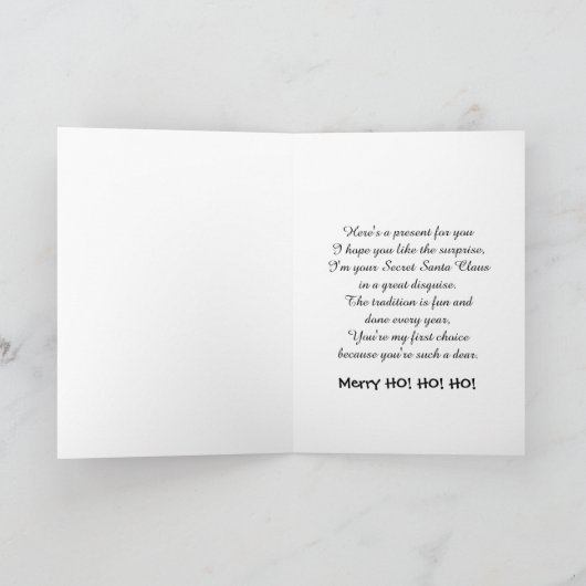 Geheime Kerstman - Vrolijke Kerstmannen Feestdagen Kaart (Binnen)