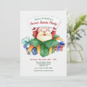 Geheime kerstpartij kaart (Staand voorkant)