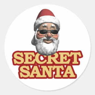 Geheime kerststickers ronde sticker