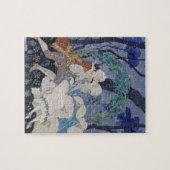 Geheime Kiss, illustratie voor "Fetes Galantes" do Legpuzzel (Horizontaal)