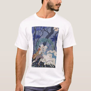 Geheime Kiss, illustratie voor "Fetes Galantes" do T-shirt
