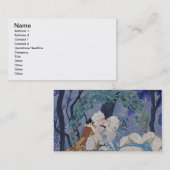 Geheime Kiss, illustratie voor "Fetes Galantes" do Visitekaartje (Voorkant / Achterkant)