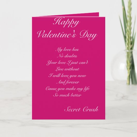 Geheime korst Valentijnsdag wenskaarten Feestdagen Kaart (Voorkant)