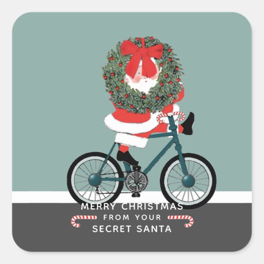 Geheime Label voor kerstcadeau Klassic Round Stick (Voorkant)