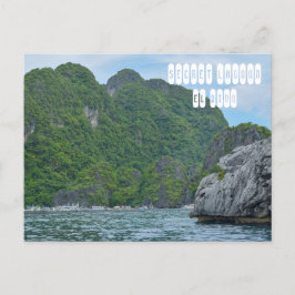 Geheime lagune in El Nido Palawan Briefkaart
