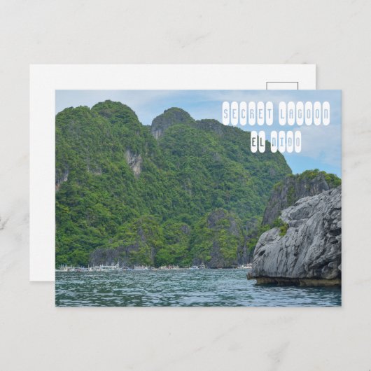 Geheime lagune in El Nido Palawan Briefkaart (Voorkant / Achterkant)
