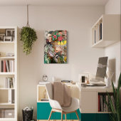 Geheime letter digitale collage canvas afdruk