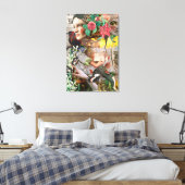 Geheime letter digitale collage canvas afdruk (Insitu (Slaapkamer))