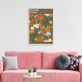 Geheime levensduur van gelilies botanisch canvas afdruk (Insitu (Woonkamer))
