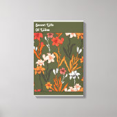 Geheime levensduur van gelilies botanisch canvas afdruk (Voorkant)
