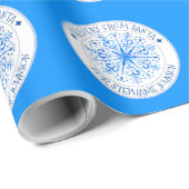 Geheime levering van Santa Christmas sneeuwvlok Cadeaupapier (Rol Hoek)