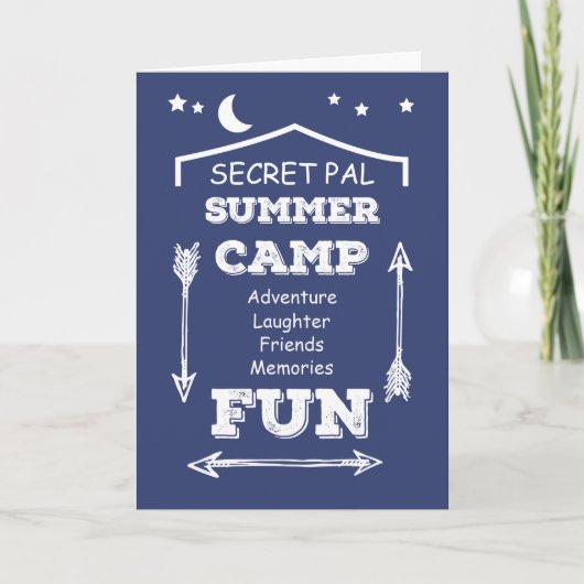 Geheime PayPal Camp Fun Navy Blue, denken aan jou Kaart (Voorkant)