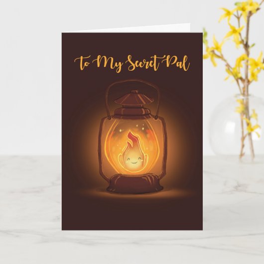 Geheime PayPal denking van je in Camp met Lantern Kaart (Gele Bloem)