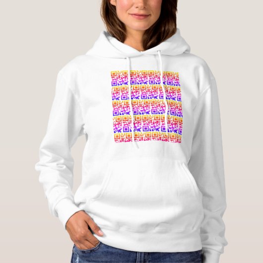 Geheime QR Code Print Dames Classic Hoodie: Unvei Hoodie (Voorkant)