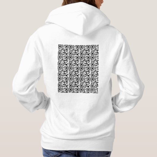 Geheime QR Code Print Dames Classic Hoodie: Unvei Hoodie (Achterkant)