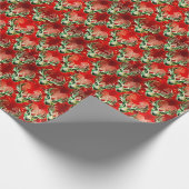 Geheime rendieren van de kerstman cadeaupapier (Hoek)