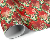 Geheime rendieren van de kerstman cadeaupapier (Rol Hoek)