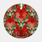 Geheime rendieren van de kerstman glas ornament (Achterkant)