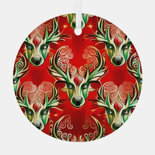 Geheime rendieren van de kerstman glas ornament (Achterkant)