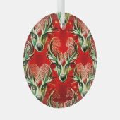 Geheime rendieren van de kerstman glas ornament (Voorkant Rechts)