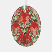 Geheime rendieren van de kerstman glas ornament (Voorkant links)