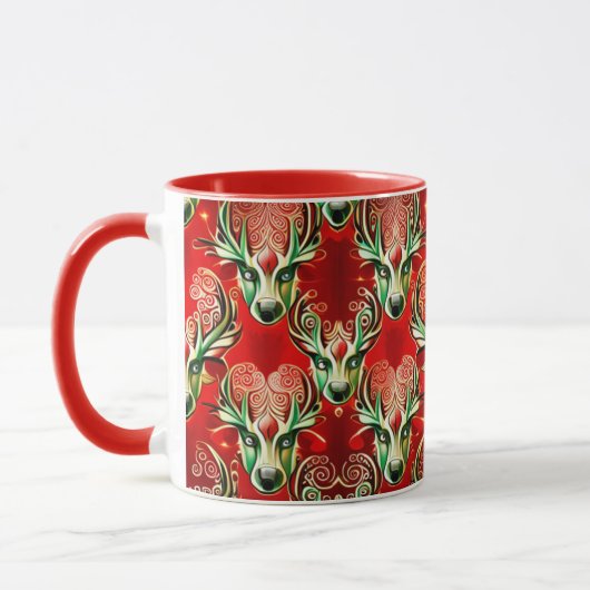 Geheime rendieren van de kerstman mok (Links)