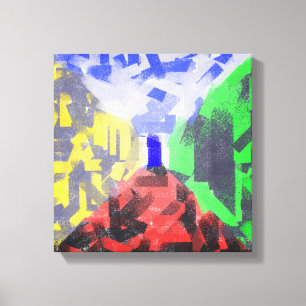 Geheime ruimte Moderne Abstracte, originele, kleur Canvas Afdruk