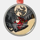 Geheime Rustieke Vakantieclausule Metalen Ornament (Voorkant)