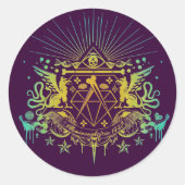 Geheime samenleving ronde sticker (Voorkant)