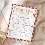 Geheime Santa Christmas Gift Exchange-vragenlijst<br><div class="desc">Maak het geven van geschenken gemakkelijk met deze Secret Santa Questionnaire! Ontdek perfecte cadeau-ideeën en voeg plezier toe aan uw vakantie-uitwisseling.</div>