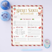 Geheime Santa Christmas Gift Exchange-vragenlijst Flyer (Enkel)