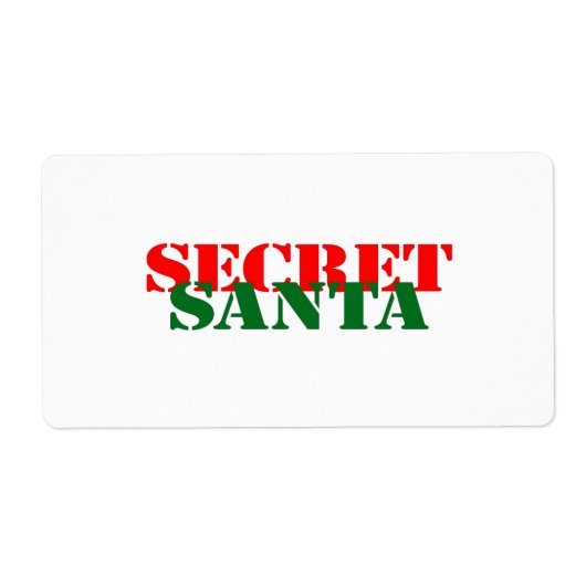 Geheime Santa Etiket (Voorkant)