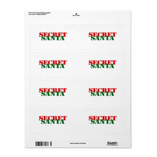 Geheime Santa Etiket (Full Sheet)
