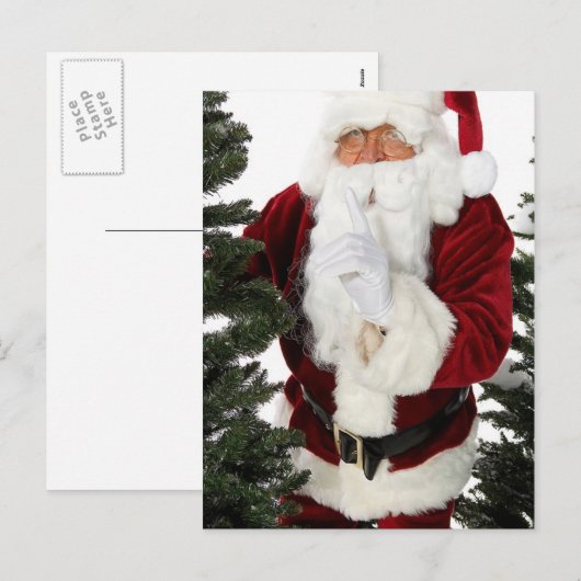 Geheime Santa Feestdagenkaart (Voorkant / Achterkant)