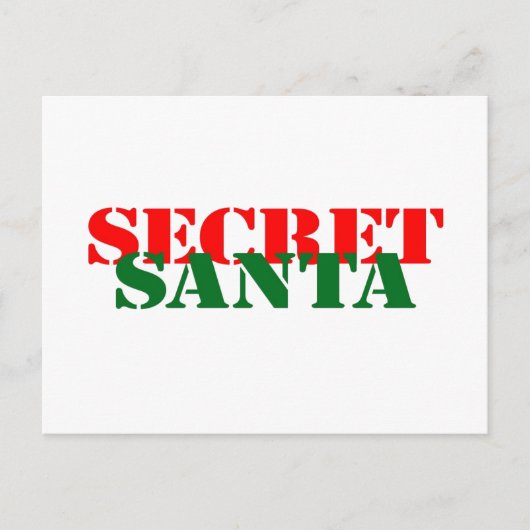 Geheime Santa Feestdagenkaart (Voorkant)