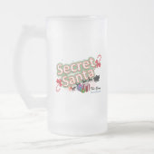 Geheime Santa Frosted Glass Pint Matglas Bierpul (Links)