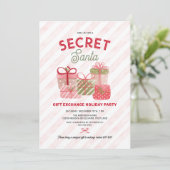 Geheime Santa Holiday Gift Exchange Party Kaart (Staand voorkant)