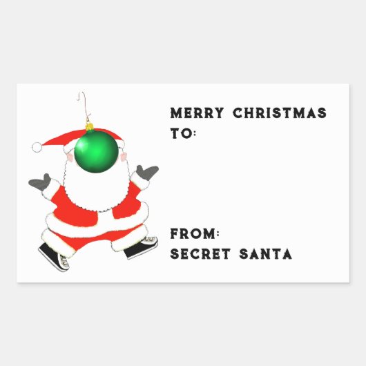 Geheime Santa ideeën Rechthoekige Sticker (Voorkant)