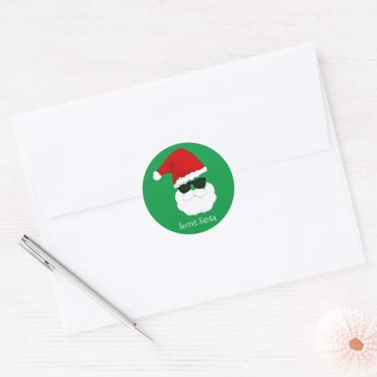 Geheime Santa Ronde Sticker (Envelop)