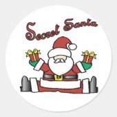 geheime santa ronde sticker (Voorkant)