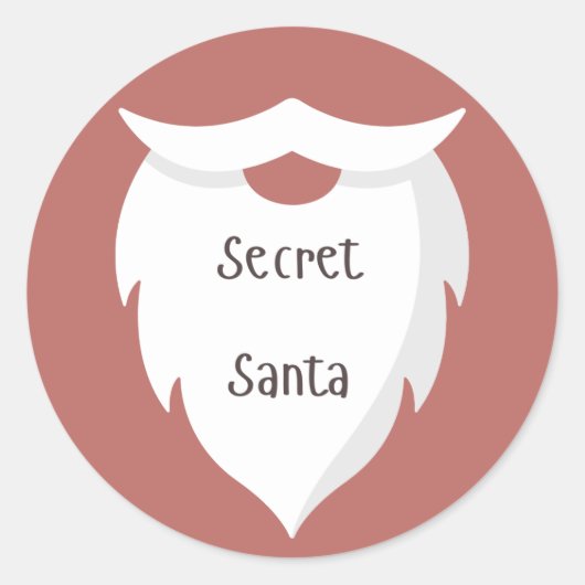 Geheime Santa Ronde Sticker (Voorkant)
