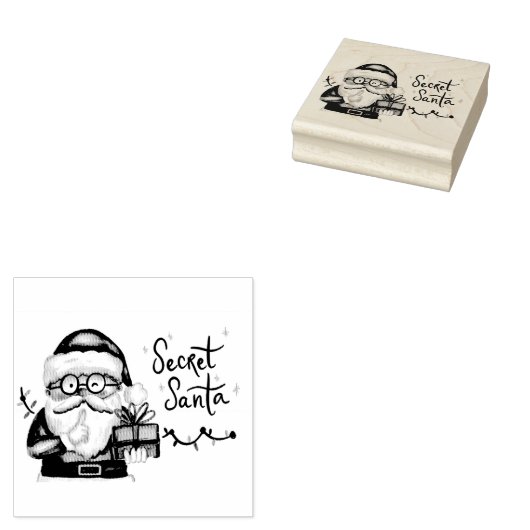 Geheime Santa Rubberstempel (Gestempeld)
